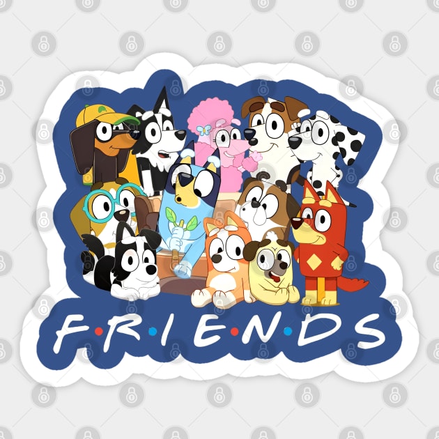 Friends Bluey Sticker by jersimage